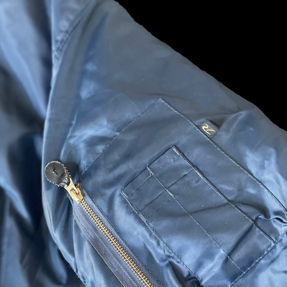 ROTHCO | S | MA-1 FLIGHT Men’s Navy Blue Technical Zip Cargo Bomber Jacket - Picture 6 of 16